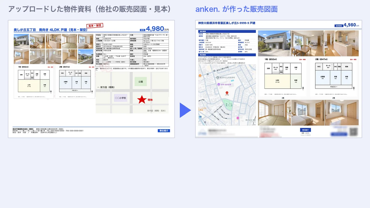 案件の作り方(物件資料をアップロードするだけ)